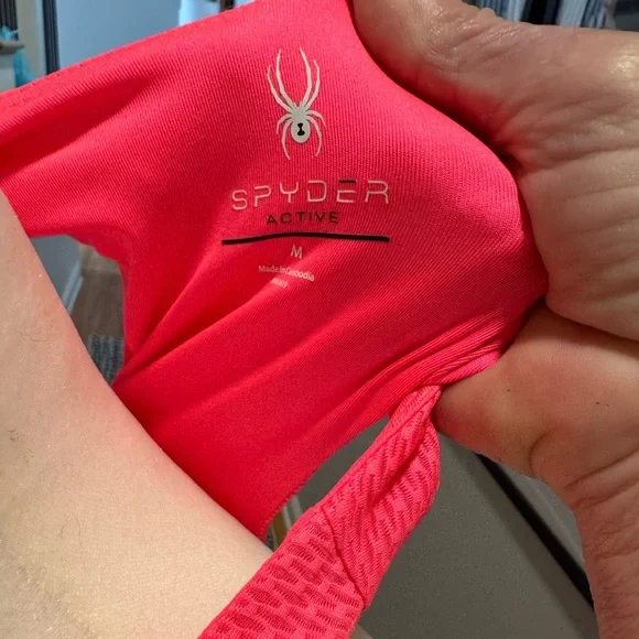 Spyder Women's Neon Pink/Coral Workout Top - Picture 10 of 10